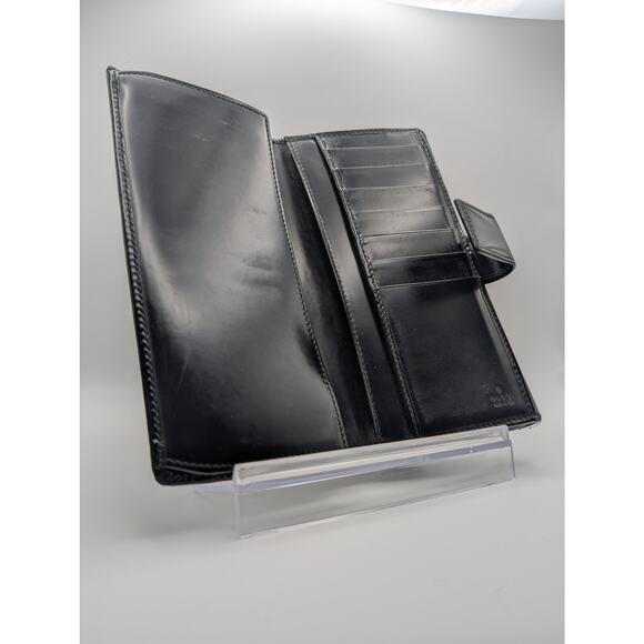 Auth Gucci Implement Black Canvas & Leather Wallet Full Inclusion w/ Box - Picture 5 of 11